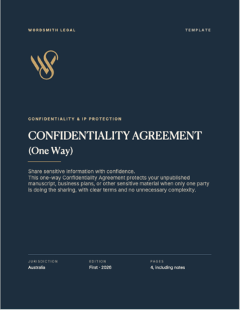 Confidentiality Agreement (One Way)